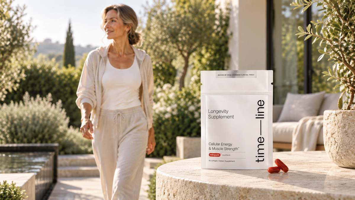Active healthy aging lifestyle with Time-line daily softgels